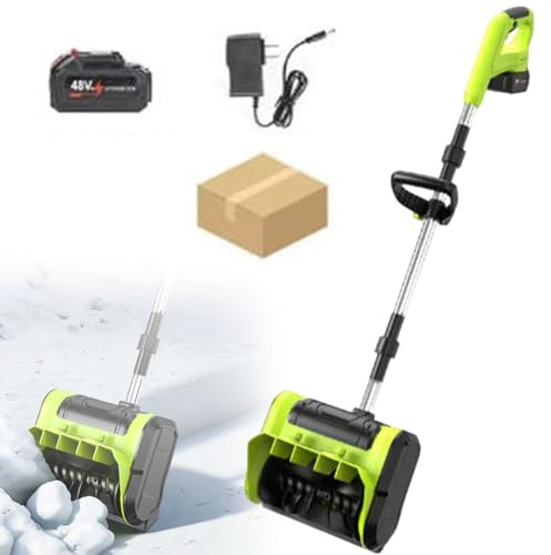 Pala da Neve Cordless 900W con Direzione a 3 Vie, Larghezza di Spalamento Neve 25 Cm, Macchina Spargisale con Direzione di Lancio Regolabile per Patio e Terrazza
