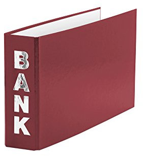 3 Bankordner / 140x250mm / für Kontoauszüge / Farbe: rot
