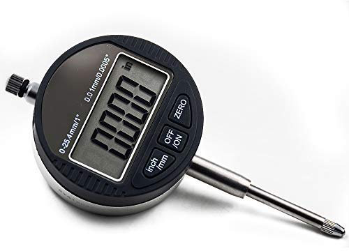 Oudtinz Indicateur numérique à cadran 0,01 mm / 0,0005 - Plage de test de 0 à 25,4 mm - Indicateurs de test électronique