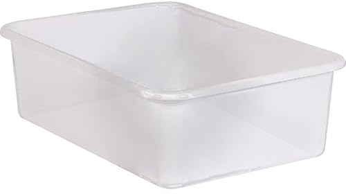 Large Plastic Storage Bin, Clear