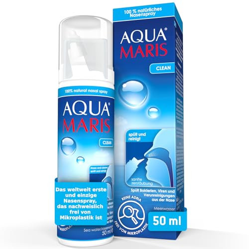 Aqua Maris Clean Nasenspray 50 ml, Alternative Nasenspülung zur Reinigung und Pflege der Nasenschleimhaut I 100% natürlich I Adriatisches Meerwasser I Erwachsene und Kinder
