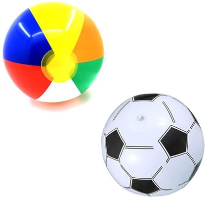 2 Stück Wasserball Aufblasbar,Strandball,Ball Aufblasbare Spielzeug,Pool für Aufblasbarer,WasserbäLle Strandball Beach,Beachball Schwimmbad Inflatable,Party Sommer Bunt,Klein Aufblasbares Baby Bunter