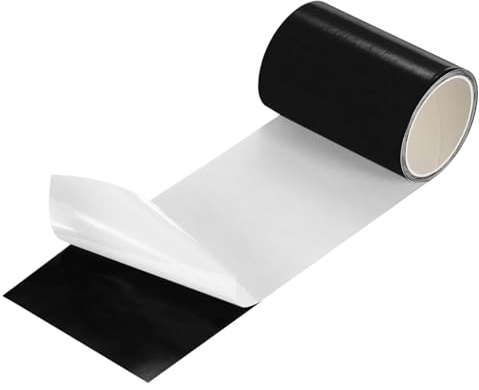 QUARKZMAN Kit di Riparazione per Toppe Gonfiabili 1,5 m x 7 cm, Nastri Adesivi Toppe TPU Toppa per Materassi Aria Piscina Castello Gonfiabile, Nero