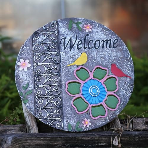 SBJKLYRN Pietra calpestabile da Giardino， Pavimentazione for vialetti in Stile Rustico, Pietra Decorativa resinosa for aiuole e Giardini.