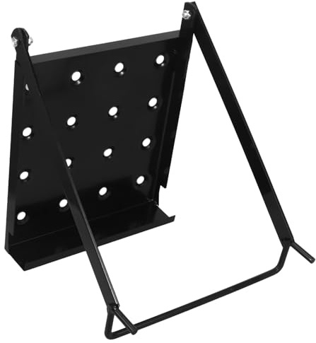 Veemoon Plateforme D’Échelle Pliable en Fer Robuste Antidérapante Compacte et Réglable 38 X 28 CM Escabeau Télescopique Pliant pour Travaux de Peinture et Entretien Domestique