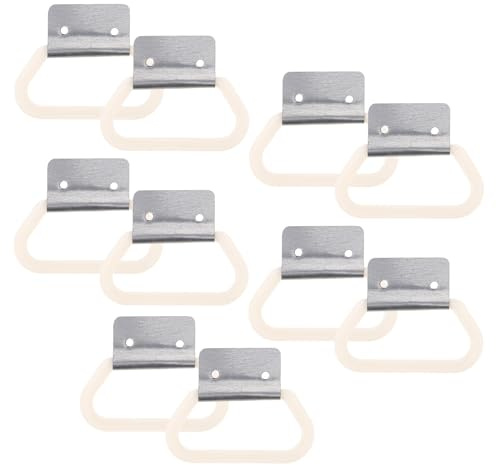 Levemolo Manijas Metálicas para Contenedores de Basura Exteriores, 10 Piezas, Asas de Metal Resistentes Intemperie, Reemplazo Duradero para Cubos y Cajas de Herramientas, Uso en Exteriores