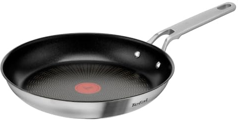 Tefal Extreme stekpanna, 28 cm, rostfritt stål – Mineralförstärkt Non-Stick, Ugnssäker 250°C | Induktion köksredskap i rostfritt stål - ultrastark non-stick-beläggning - kompatibel med metallspatlar
