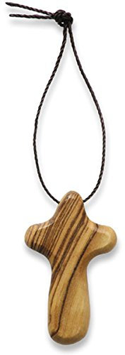 Uljö °° Handschmeichler Kreuz, Olivenholz aus Israel, mit Band