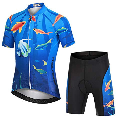 Fahrradhose Kinder Jungen Fahrrad Anzug Radhose Fahrradtrikot Kinder Radhose Mit Sitzpolster Fahrrad Outfit Radtrikot Jungen 152