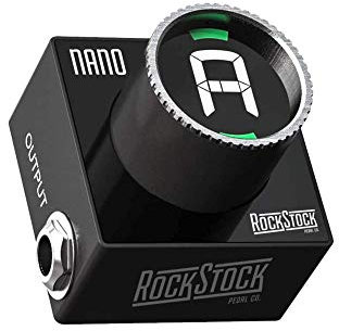 Rock Stock Nano Guitar Tuner Pedal - Compact Chromatic Foot Pedal Fits on Any Pedalboard - For Acoustic, Electric, Bass Guitar, Mandolin and Other Instruments