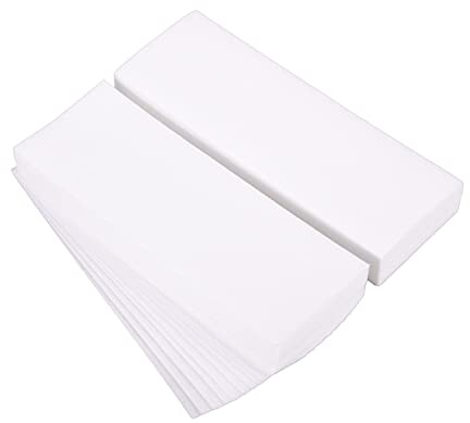 HOYOEY 100 Sheets Paper Wax Strips Non-Woven Wax Strip Hair Removal Wax Strips for Arms Legs Face Underarm Hair Eyebrow