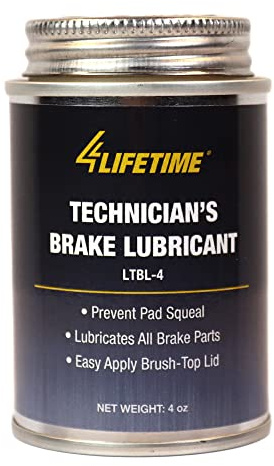 4LIFETIMELINES Technician's Grade Brake Lubricant - Rust and Corrosion Protection - Silences Squeaks - Mess-Free Application with Brush Top Can - 4 oz