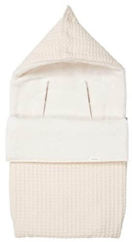 Koeka Babyfußsack - Für Babyschale - Gruppe 0+ - Mit Teddy Gefüttert - Mit Kapuze - Oslo - Aus Baumwolle - Abwaschbar -