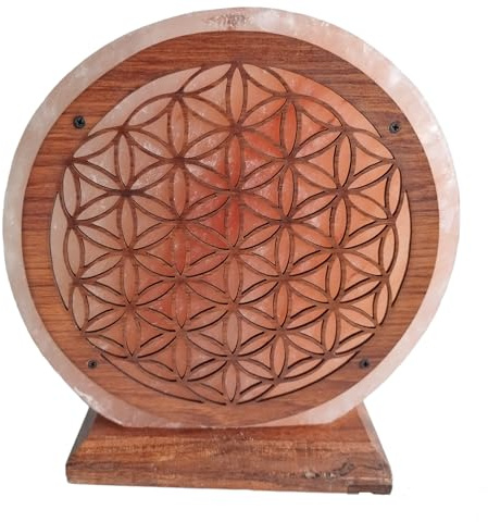 Mi Momento Zen. Lámpara de sal flor de la vida