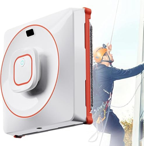 LBLFEBD Robot Lavavetri Automatico con Spruzzo d'Acqua 2500pa, Robot Lavavetri, Robot Intelligente per La Pulizia dei Vetri, Telecomando/Serbatoio dell'Acqua da 70 Ml/3 modalità