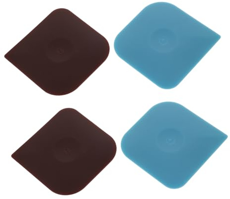 Mikikit 4pezzi Raschietto per Padelle e Pentole in Nylon per Pulizia Senza Graffi Utensile per Raschiare Cibo da Cottura al Forno Wok e Padelle in Ghisa