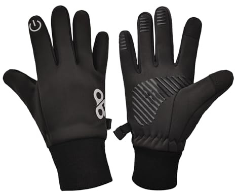 KAKALATLJ Kids Cycling Gloves, Bike Gloves Kids Touch Screen Anti-slip Waterproof Thermal Girls Boys Gloves for Running Riding Bike Hiking Aged 6-16 (M)