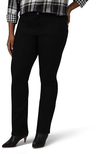 Riders by Lee Indigo Jean Bootcut mi-Haute pour Femme, Noir, 38