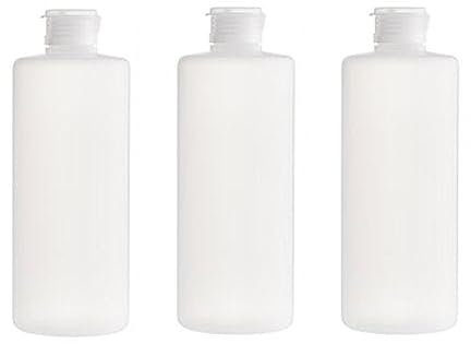3Pcs 400ml Empty Refillable Clear Plastic Soft Tube Squeeze Bottle with Flip Cap Travel Bottle Makeup Cosmetic Toiletries Packing Storage Containers for Shampoo Body Wash Toner Lotion