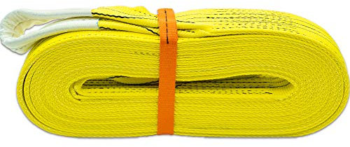 Autodomy Abschleppseil Auto 10 Meter Bruchfestigkeit 21 TONNEN (21.000 kg) | Kinetisches Abschleppseil mit Verstärkten Nähten | Bergegurt Offroad 4x4 für Auto, Van, LKW