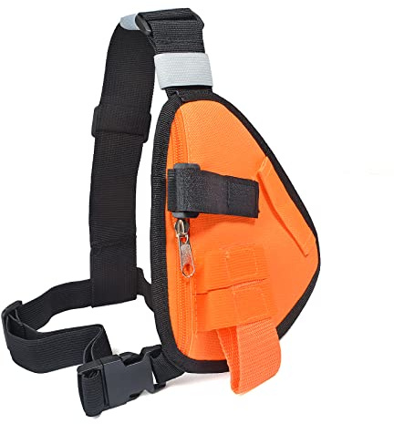 UAYESOK Tvåvägs radio bröstfickshållare radio bröstväska axelsele hölster universell väst väska fodral med nylonrem bälte för BAOFENG Motorola Midland Icom Cobra Walkie Talkie (orange)