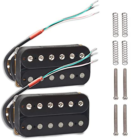 SAPHUE Electric Guitar Humbucker Pickups Double Coil Guitar Bridge Pickup & Neck Pickups Set (Black)