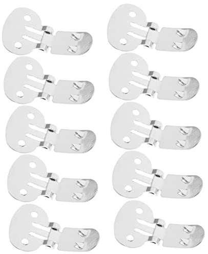 VILLFUL Clip per Scarpe Gioiello in Acciaio Inossidabile, 10 Pezzi, 32x20mm, per Scarpe e Borse, per Accessori Fai da Te