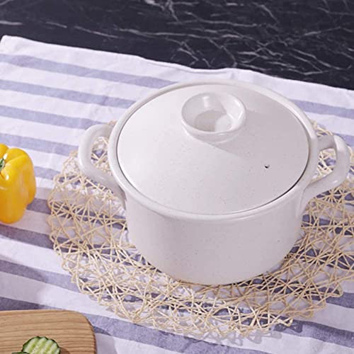 Olla de barro Sopa de cebolla Crocks Utensilios de cocina profundos Cacerola saludable, Olla antiadherente Cazuela de cerámica Bai 3.17quart