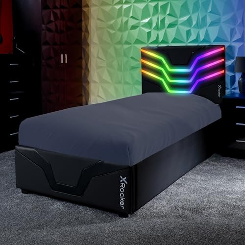X Rocker Cosmos RGB Ottoman Gaming Bett mit Stauraum für Kinder & Jugendliche | Jugendbett mit Beleuchtung