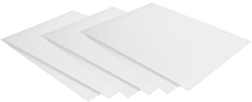 AC - Pack de 6 láminas de cartón pluma adhesivas, 5 mm de grosor, manualidades, soporte para presentaciones, maquetas, base de cuadros (Blanco, 50 x 70 cm)
