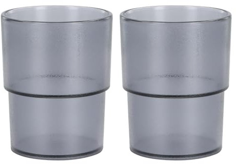 Wisebom 2 bicchieri per spazzolini da denti, in PP, per spazzolini da denti, impilabili, per ristorante, per la birra, per il montaggio a parete