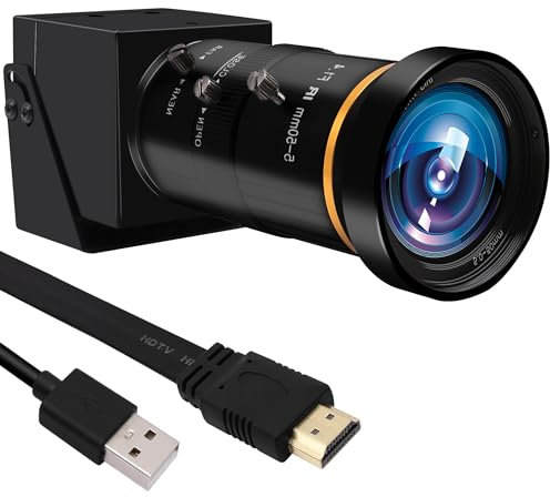 MMlove HDMI USB Camera 4K UHD 30FPS Webcam 10x Optical Zoom USB/HDMI Dual Output 5-50mm Manual Focus Zoom H.264 2X Digital Zoom PC Streaming Web Camera for Conference/Classes Raspberry Pi