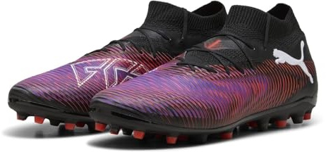 Puma Future 8 PRO MG, Unisex Fussballschuh, Puma Black-Puma White-Glowing RED,