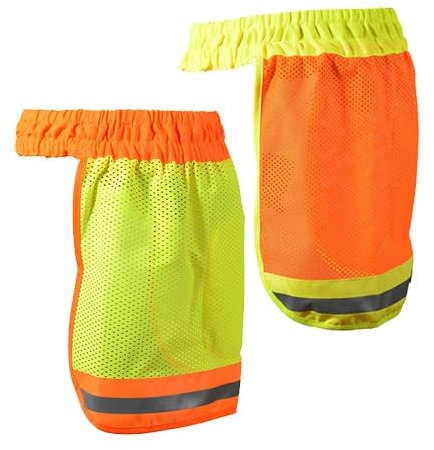 2PCS Hard Hat Neck Shade Sun Shield Hi-Vis Reflective Mesh Hardhat Sun Visor Protector Breathable Cooling Safety Helmet Neck Cover Drap Sunshade Flap for Construction Work Outdoor