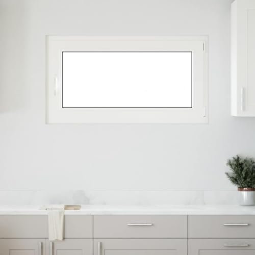 vidaXL basement window risor - pvc/glass 110x50cm - tilt/turn lock waterproof egress
