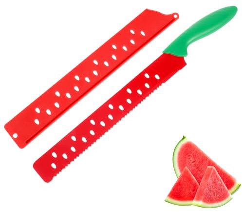 INOOMP Affettatrice Multifunzionale per Anguria Inossidabile Utensile Ergonomico per Fette Melone e Pane