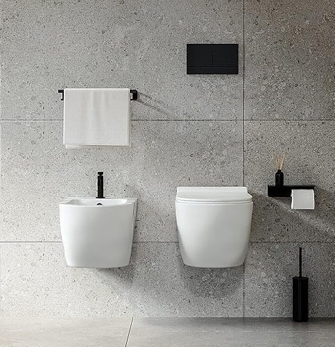 Exagonshop Sanitari sospesi salva spazio rimless ceramica bianco Linea Zeta small