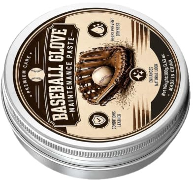 Baseballhandske, läderbalsam mjuk, konservera, gammal sten | Mjuk och bevarar läder-baseballhandske, 100 g, förnyande balsam för gamla, styva handskar, för snöfa