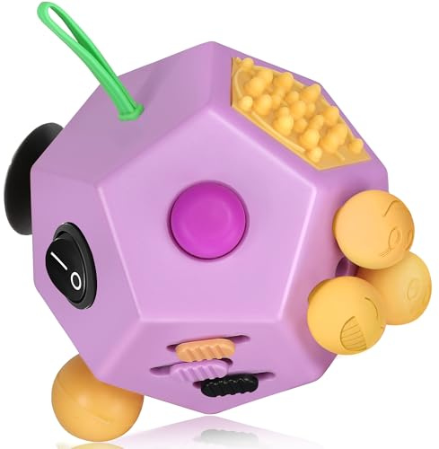 VCOSTORE Fidget Toys Cube 12 Sidor - Anti Stress Leksak Ångest Artsylabs Kub Leksak Original För Vuxna,Barn - ADD,ASD,ADHD - Skola,Kontor,Resor - BY