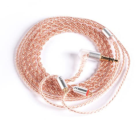 EZ EAR KBEAR - Cable de auriculares de cobre 4N sin oxígeno basado en mejora el sonido Cable de repuesto para auriculares ES4 ZST ZSN ZS3 ZSR CCA C10 AS10 ZS10 (2 pines, 3,5 mm, sin micrófono)