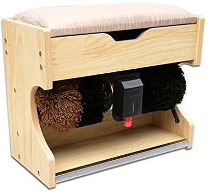 Macchina per lucidascarpe Spazzola per lucidascarpe per uso domestico Motore ad alta potenza Elettrico portatile con vano portaoggetti Elettrico con scatola di immagazzinaggio e cuscino morbido Macch