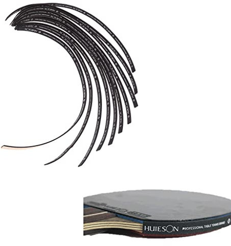 zalati Edge Tape 10pcs Side Tape Gummipaddels Klinge der Kanten Schutz für Tischtennis/Ping Pong Paddles mit 45.1.1 cm -Schwarz