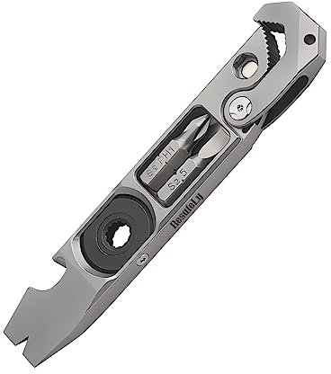 ResafeLy Titan-Hebelstange, Multifunktionswerkzeug, EDC-Werkzeug, vielseitiges Hebelwerkzeug, Flaschenöffner, Schraubenschlüssel, Ratschen-Schraubendreher, Nagelzieher, Brecheisen in einem, kompakte,