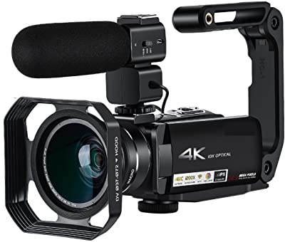Cámara de vídeo para vlogging 4K Videocámara Videocámara Camcorder 4K Digital Vlogging Cámara Ac7 10x Zoom óptico Blogger filmando Profesional con micrófono Adecuado para grabación de vídeo Corto (Si