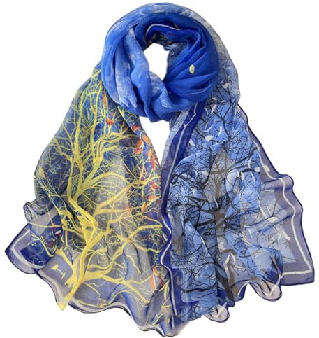 FAIRYGATE Musselin Tuch Damen Schal Stola Halstuch Sommerschals Stola Für Abendkleid Festlich Hochzeit Braut Schal Ganzjährig B7109