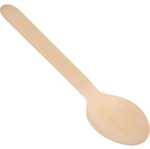 ALGON | 50 Cuchara de Madera Natural Resistente y Ecológica - Cucharas Madera 16 cm Ideal para Cocinar, Servir, Café, Azúcar y Especias, Diseño Ergonómico y Duradero