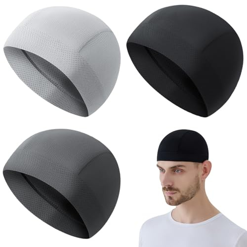 YIHAOH 3 Pcs Bonnet de Cyclisme sous Casque, Bonnet sous Casque, Cyclisme Skull Cap, Casquette de Sport avec Protection Solaire pour L'Été, Chapeau D'Équitation a La Mode Et Polyvalent