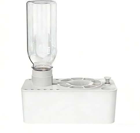 Limpiador De Cepillos, Multifuncional Limpiador De Pinceles, Circulación Automática De Agua Brush Cleaner, Adecuado para Pinturas Acrílicas, Acuarelas Y A Base De Agua (Blanco)