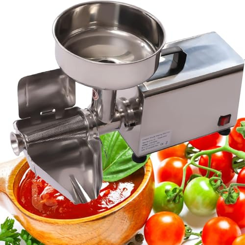 MYUYEE 370 W kommersiell matfräs pressmaskin, sylt och såser pressmaskin, rostfritt stål elektrisk tomatsil, 220 (220)
