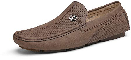 Bruno Marc Herren Klassische Mokassins Flache Slipper Slip on Penny Loafer Weich Comfort Schuhe Bootsschuhe,Size 42,Braun,3251314